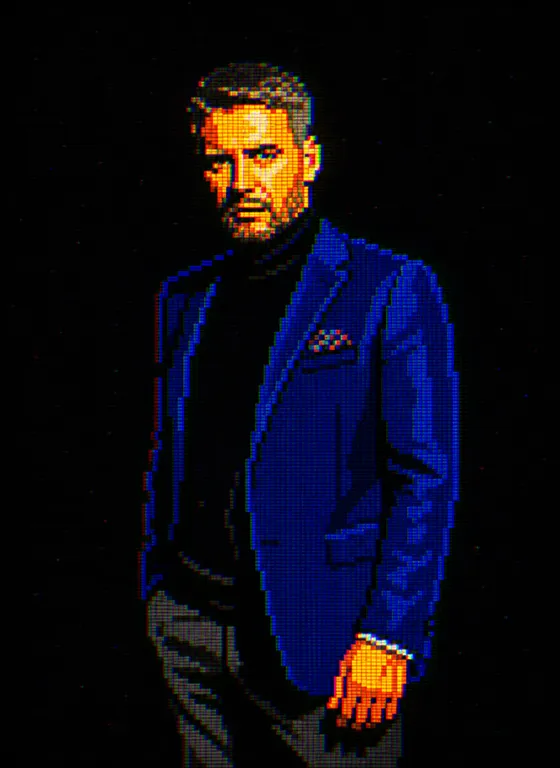 Create an image inspired by 1980s-1990s digital gr...