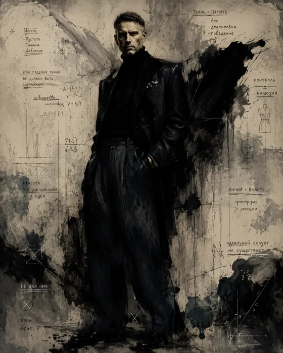 Use deep ink shadows, rough charcoal textures, dis...
