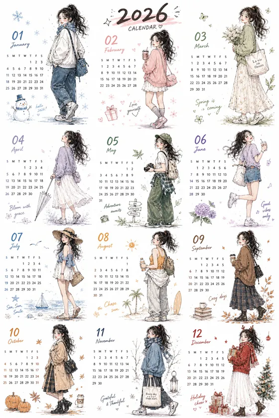 use this photo to create a desktop calendar for Ja