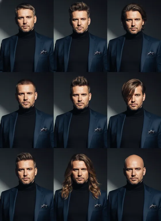Generate avatars of this person with different hai...