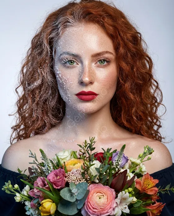 Ultra-realistic fashion portrait, editorial for In...